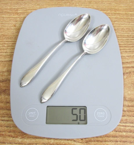 GORHAM STERLING TEASPOONS 5 3/4" SET OF 2 SPOONS 50g NO MONOGRAMS