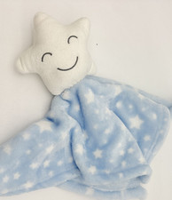 Hudson Baby Star Lovey Blue White Security Blanket Nursery Plush Toy