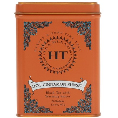 Harney & Sons Caffeinated Hot Cinnamon Sunset Black Tea with Orange and Cloves