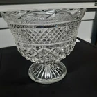 Vtg Anchor Hocking Glass WEXFORD Heavy Crystal Glass 8" Footed Centerpiece Bowl