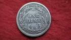 1911 US Barber .90  SILVER Dime "Philadelphia" Mint;   FINE/VF — photo 2