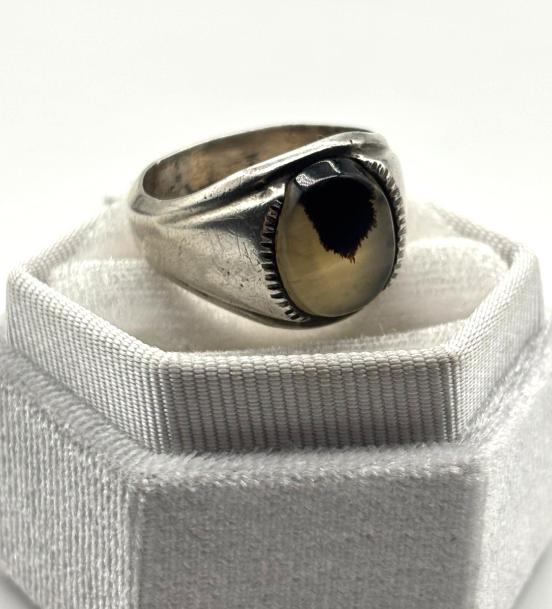 Sterling Silver Moss Agate Ring - image 2