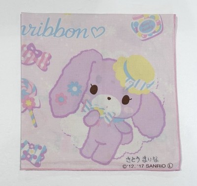 Vintage Cute Bonbon Ribbon Sanrio Pink Handkerchief 1912 Japan 17 