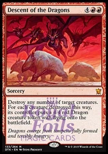 Descent of the Dragons 1x FOIL DTK MTG Dragons of Tarkir Mythic MINT red