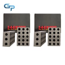 2 Matched Pair 2-4-6 Blocks 23 Holes .0002" Machinist 246 Jig