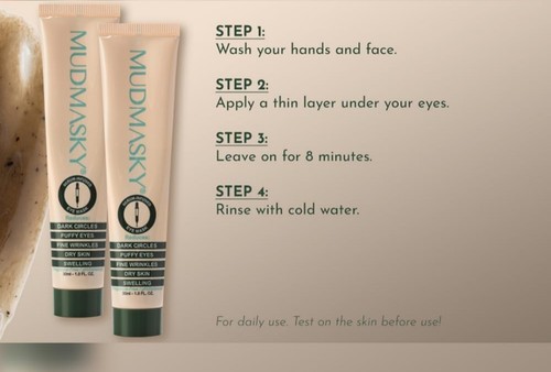 4x MUDMASKY Serum Infused Eye Mask Hyaluronsäure 30 ml für dunkle Flecken unter den Augen - Bild 6 von 10