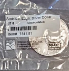 1 Oz 99.9% Pure Silver American Eagle/Walking Liberty 2016 Dollar BU