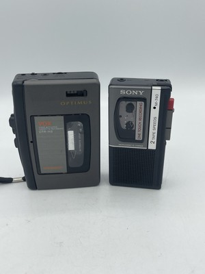 Vintage Handheld Cassette Tape Recorder Lot Sony Optimus UNTESTED