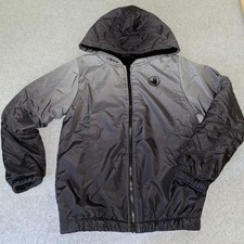 Body Glove Sherpa Lined Hooded Jacket Boys 14 Gray Black Ombre Full Zip Coat