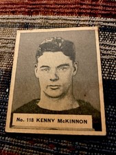 1937-38 WWG HOCKEY CARD KENNY MCKINNON AHL NHL WORLD WIDE GUM QUEBEC ACES OHL