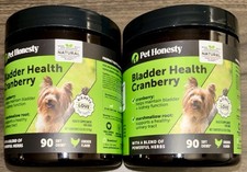 Pet Honesty 180 Soft Chews Bladder Health Cranberry Dog Supplements Vitamins NEW