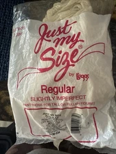 Just My Size 3x Very White Pantyhose By Leggs Vintage  NIP