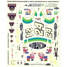 Revell Monogram 24 DuPont Monte Carlo NASCAR Decals Jeff Gordon