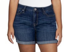 Seven7 Women's Weekend Short Divine Denim Size 12, Cuffed Hem, 5 Inseam