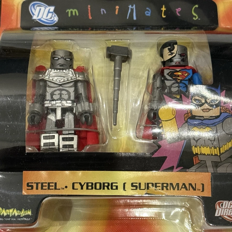 "Juego de figuras de 2"" Minimates DC Art Asylum Series 4 Steel & Cyborg (Superman) 2007" Foto 2 de 4