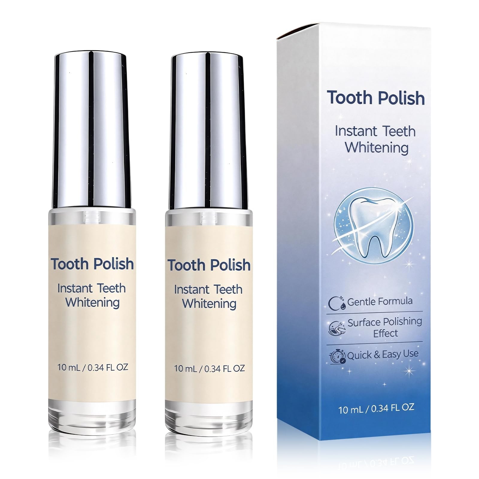 2PCS Tooth Paint,Tooth Polish,Instant Paint,Portable Oral White