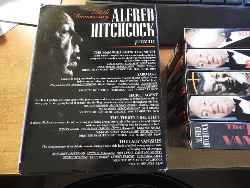 ALFRED HITCHCOCK Presents 5 pack Collector Series; Sabotage, the39 steps& VHS - Image 2 of 3