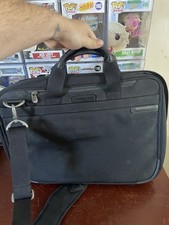 Briggs And Riley Expandable Laptop Bag With Strap - Black