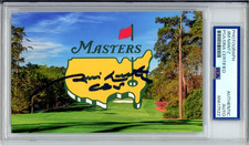 JIM NANTZ SIGNED MASTERS GOLF FLAG PICTURE PSA DNA COA AUTOGRAPH "CBS" QUOTE