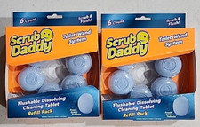 2 Scrub Daddy Flushable Dissolving Cleaning Tablets Refill Packs For Wand System