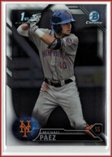 2016 Bowman Draft Chrome #BDC-115 Michael Paez  Mets