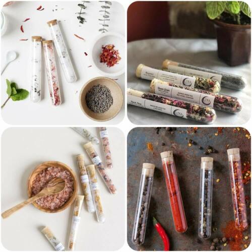 100pcs 20ML 16x150mm Test Tubes With Wood Cork Stopper Candy Party Wedding AU - Picture 4 of 11