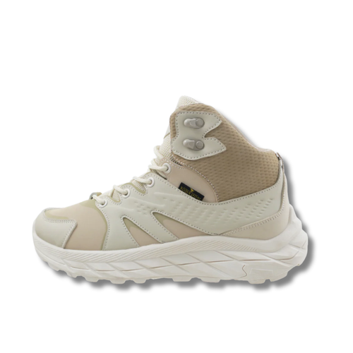 Herren High-Top Wanderschuhe - Creme/Beige & Braun/Oliv, Gr. 7-12 - Bild 5 von 6