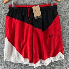 Nike Dri-FIT DNA Woven Basketball Shorts White Black Red DH7559-010 Men's 2XL