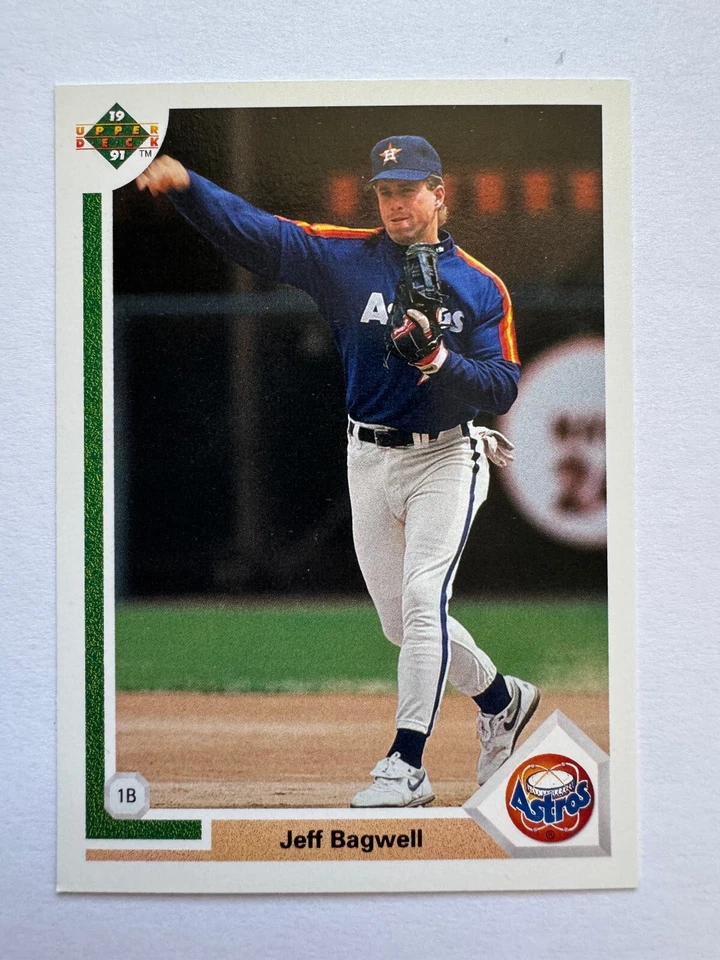 Lote de conjuntos de equipos de cubierta superior de los Houston Astros 1989-93 (5 juegos con radiocontrol Biggio, Bagwell) Foto 4 de 4