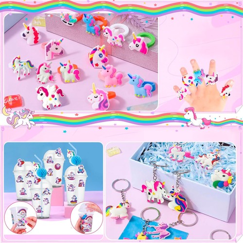 Unicorn Party Favors for Girls,134pcs Unicorn Birthday Party Favors Set - Picture 5 of 11