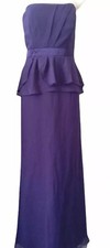 Davids Bridal Purple Chiffon Empire Waist Bridesmaid Gown Dress Size 12