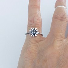 Sterling Silver Gerbera Daisy Ring, Sunflower Ring, Flower Ring, Silver Rings