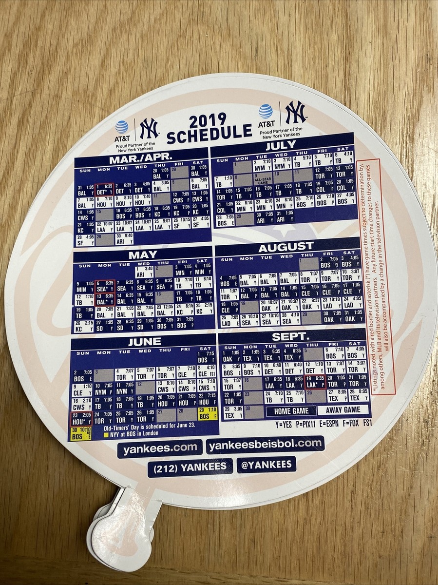new-york-yankees-official-2019-magnet-calendar-schedule-sga-3-28-19-aaron-judge-ebay