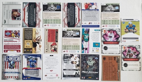 BIG 20 CARD NFL COLLEGE AUTO SIGNED LOT UD TOPPS LEAF PANINI SP ROOKIES RC STARS - Picture 10 of 10