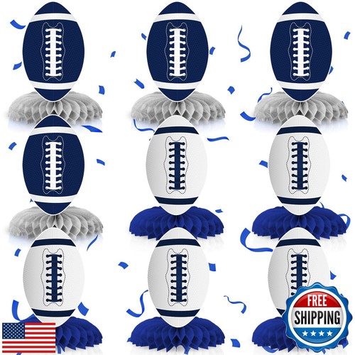 8pcs Cowboys Football Party Decorations Blue Football Table Centerpieces Cowb - 第 1/5 張圖片