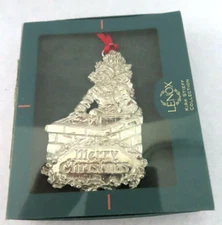 Lenox Santa Down The Chimney Smithsonian Kirk Stieff Pewter Ornament - MIB