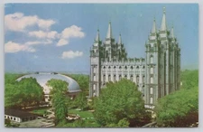 Temple Square Mormon Tabernacle Salt Lake City Utah UT Postcard