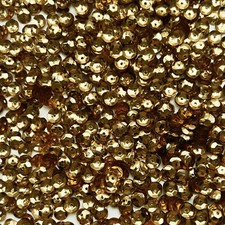 5mm Cup Sequins Deep Gold Shiny Metallic Medium Hole Made in USA