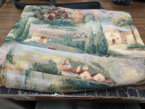 DANNY K USA Embroidered Tapestry Crossbody/Shoulder Bag french field scene - Picture 3 of 9