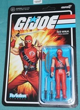 2022 RED NINJA Cobra Assassin ReAction SUPER7 UnPunched G.I. Joe 3 3 4   2