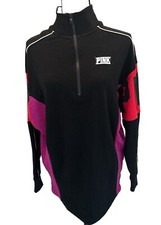 2018 PINK Victoria  s Secret Sweatshirt Black Multi Size XS NWT