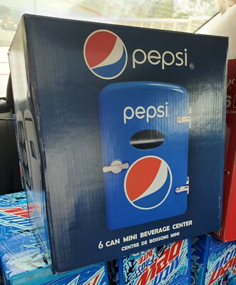 Pepsi Portable Can Mini Fridge Cooler Home, Office, Car
