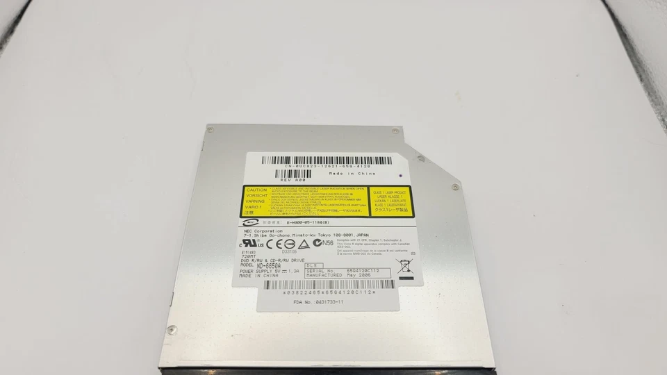 NEC ND-6650A DVD-RW CD-RW Dell Laptop Optical Drive 0UC823 UC823- Black Bezel - Image 2 of 4