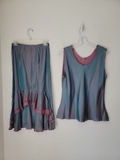 Vintage Hanna for La Journee Lagenlook Monochromatic Skirt  Tank New Small