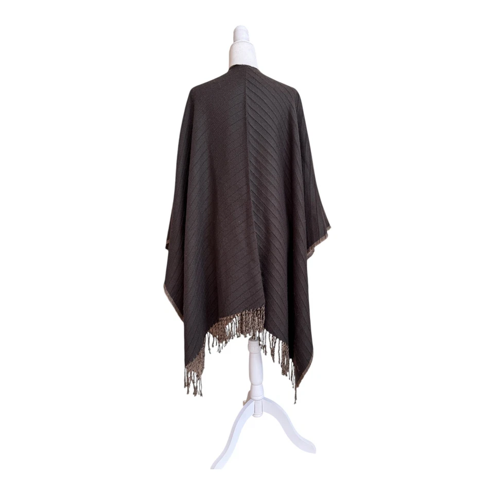 Collection Eighteen Brown Winter Wrap Shawl Fringe Womens One Size - Image 3 of 4