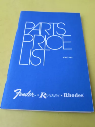 REAL ORIGINAL 1982 Fender Rogers Rhodes Guitar Amp FULL LINE PARTS PRICE LIST !