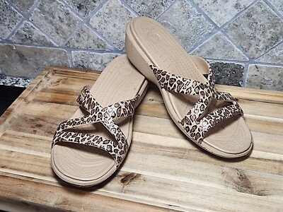 crocs cheetah sandals