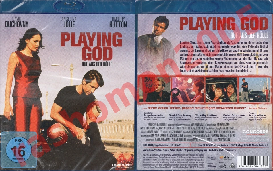 Blu-ray PLAYING GOD David Duchovny Timothy Hutton Angelina Jolie Rarität Neu+OVP - Bild 1 von 1
