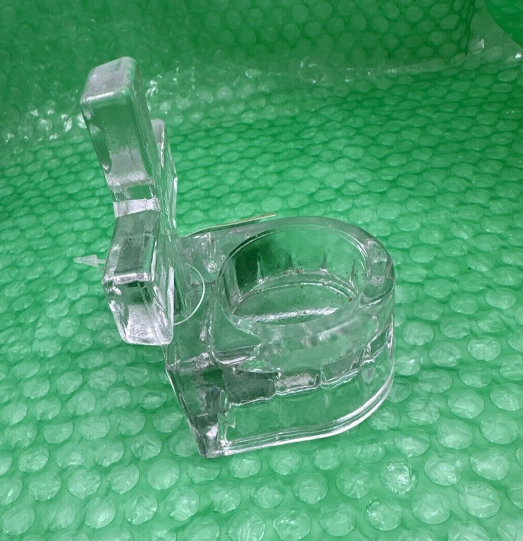 Lumin Essence Cross Votive Candle Holder NWT Clear Glass