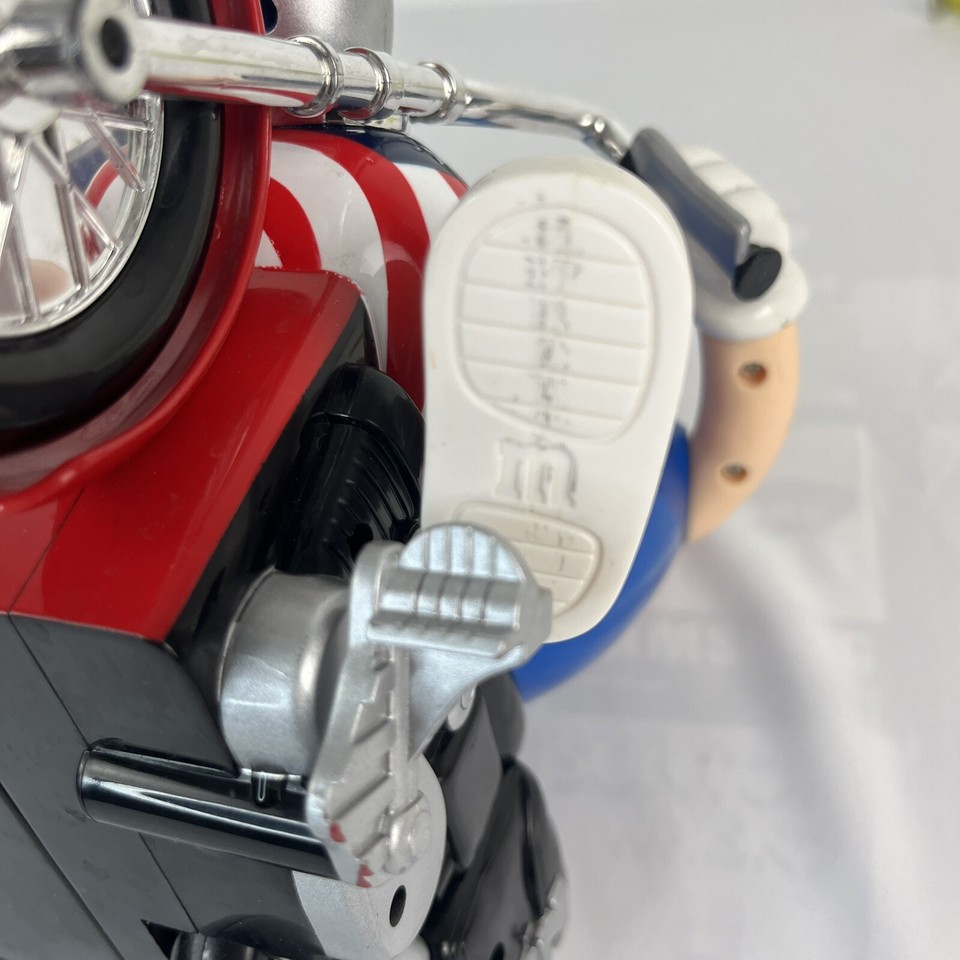 M&M Motorcycle Candy Dispenser Sidecar USA Freedom Rider Red White